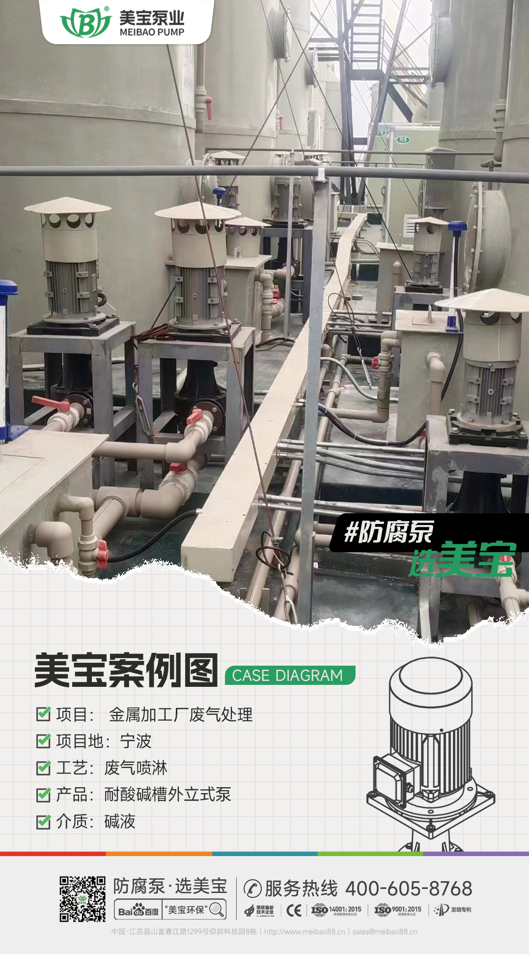 金屬加工廠廢氣堿液噴淋用什么泵？